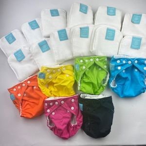 SOLD Like new Charlie Banana Sz Small 0-6 Months Cloth Diaper Lot 7-18 lbs